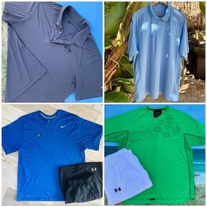 Nike, Sport Tek Golf Shirts & Nike, ASICS Athletic Shirts Men’s XXL Bundle of 4